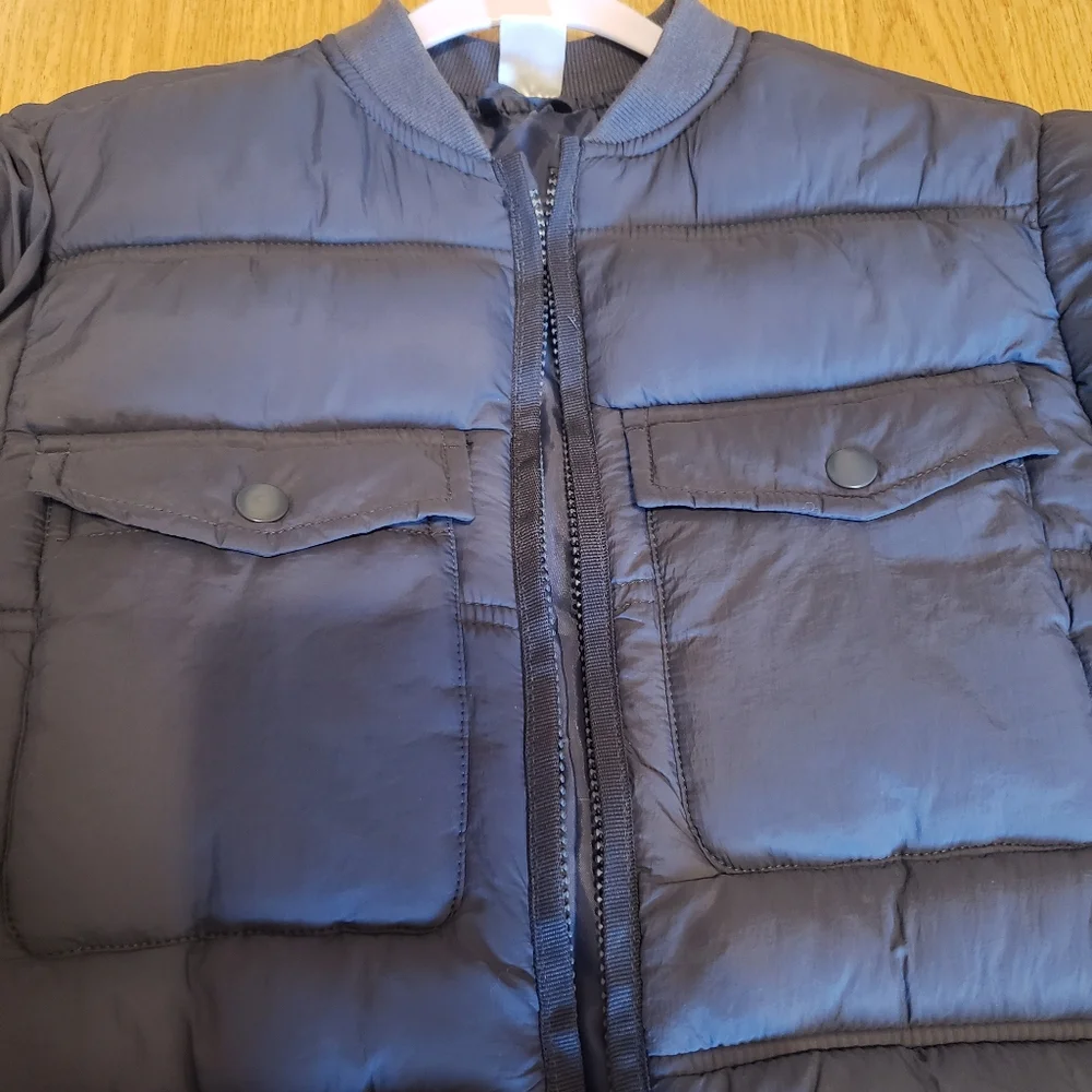 European Boys' Thick Puffer Jacket with Hood 6-7